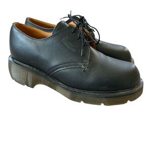 Dr Martens UK 7 (W9/M8) Distressed Goth EDM Chunky Platform Shoes Black